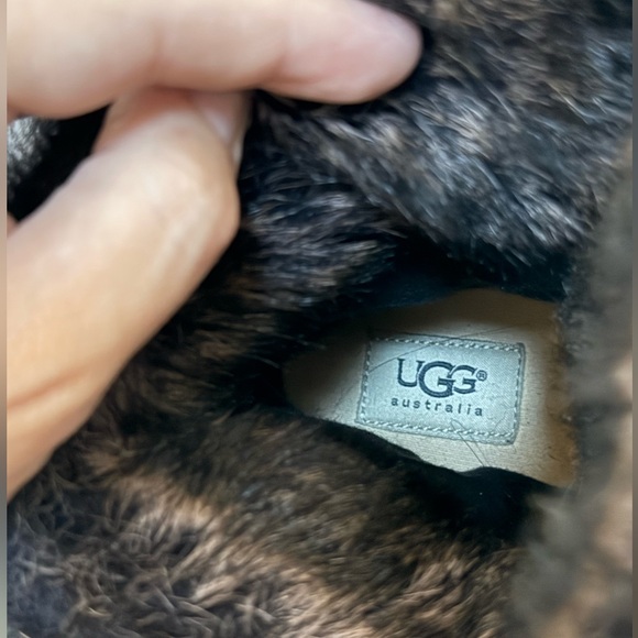 UGG Sneakers Leather Sheepskin & Fur upper lining high top fold overs 2way wear - Picture 11 of 17